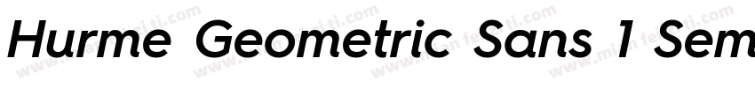 Hurme Geometric Sans 1 SemiBold字体转换